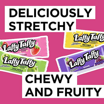 Laffy Taffy Candy, School Candy, Assorted Flavors, Individually Wrapped Mini Bars, 6 Ounce