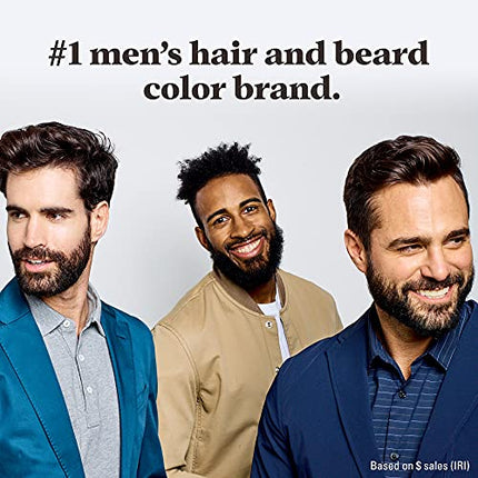 Just For Men Mustache & Beard, Beard Coloring for Gray Hair with Brush Included for Easy Application, With Biotin Aloe and Coconut Oil for Healthy Facial Hair - Rich Dark Brown, M-47 in India