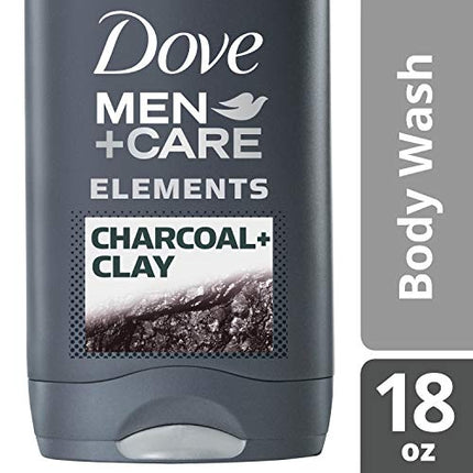 Buy DOVE MEN + CARE Elements Body Wash Charcoal + Clay, Effectively Washes Away Bacteria While Nourishing Your Skin, Gray, 18 Fl Oz India