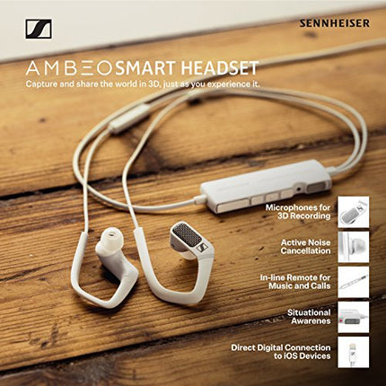 Sennheiser AMBEO Smart Headset (iOS) – Active Noise Cancellation, Transparent Hearing and 3D Sound Recording