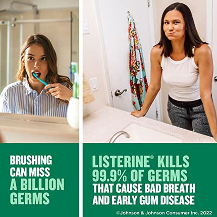 Listerine Freshburst Antiseptic Mouthwash for Bad Breath, Kills 99% of Germs That Cause Bad Breath And Fight Plaque And Gingivitis, ADA Accepted Mouthwash, Spearmint, 1 L
