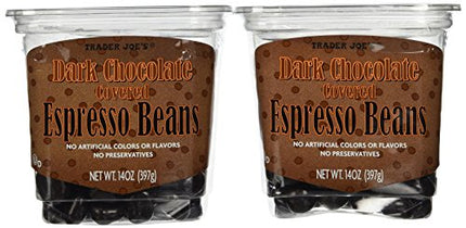 Trader Joe's Dark Chocolate Covered Espresso Beans, 14oz. (2 pack)