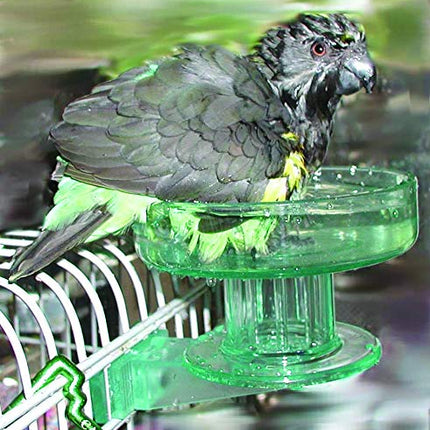 Lixit Quick Lock Bird Cage Bath for Lovebirds, Canaries, Finches, Parakeets, and Cockatiels and Other Small to Medium Feathered Friends (Pack of 1)