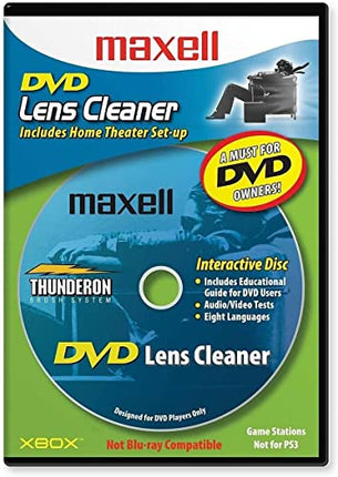 Buy Maxell â€“ 190059, DVD Lens Cleaner with Microfiber Brush System - for Optimal Cleaning, Remove in India
