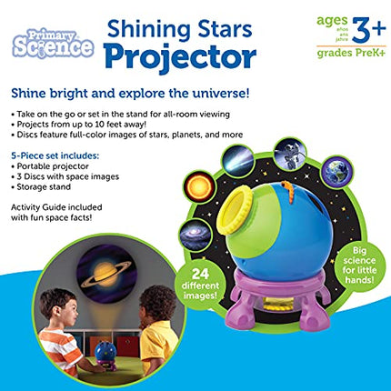 Learning Resources Shining Stars Projector - 5 Piece Set, Ages 3+ Solar System Toys for Kids, Space Projector for Kids, Planets for Kids, Nature Exploration for Kids
