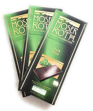 Moser Roth Mint Dark European Chocolate 4/pk
