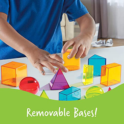Learning Resources View-Thru Geometric Solids, Geometry Helper, 14 Pieces, Ages 8+ in India