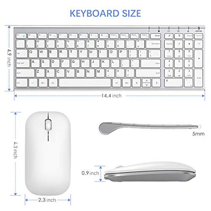 Buy Wireless Keyboard Mouse, Seenda Ultra Thin Small Rechargeable Keyboard and Mouse Set with Number in India.