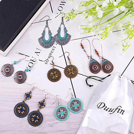 Buy Duufin 20 Pairs Bohemian Vintage Drop Dangle Earrings Boho Earrings Set Statement Earrings in India