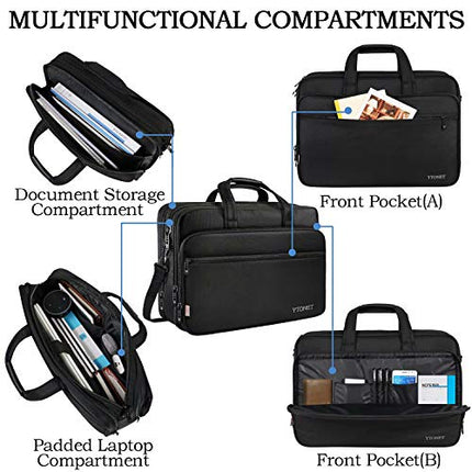 Buy 17 inch Laptop Bag, Travel Briefcase with Organizer, Expandable Large Hybrid Shoulder Bag, Water in India.