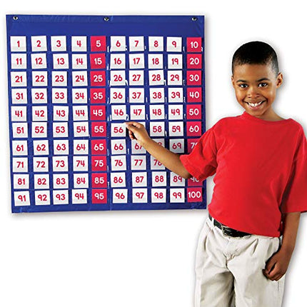 Learning Resources Hundred Pocket Chart, Classroom Counting, Organizer, 120 Cards, Grades K+ in India