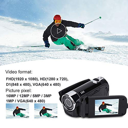 Buy Eboxer Video Camcorder Handycam HD 1080P 16MP 270 Degree Rotation LCD Screen 16X Digital Zoom in India