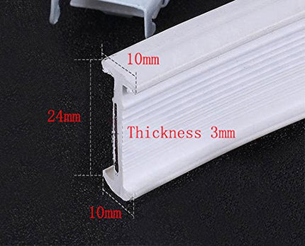 3 Meters / 9.8 Feet Curved Curtain Track - Bendable Straight Windows & Balcony Slide Rail Top Mounting Ceilling Installation