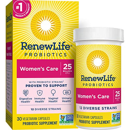 Renew Life Probiotics for Women, 25 Billion CFU Guaranteed, Probiotic Supplement for Digestive, Vaginal And  Immune Health, Shelf Stable, Soy, Dairy And Gluten Free, 30 Capsules in India