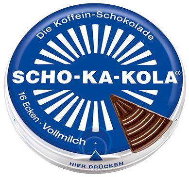 Buy Milk Chocolate SCHO-KA-KOLA with natural Caffeine from Cocoa, Cola-Nut-Powder and Coffee 6 tins x 100 g/Germany India