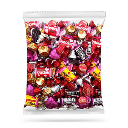 Assorted Chocolate Candy HERSHEY'S KISSES, Peanut Butter Hearts, 2 Pound Bag