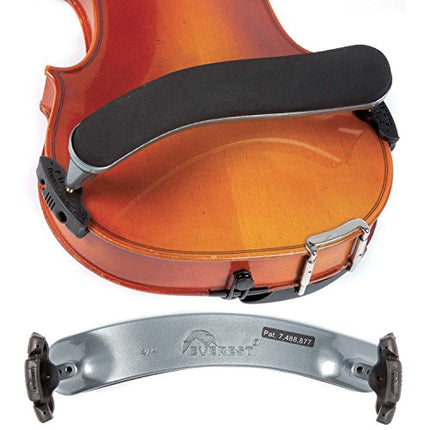 Everest ES-4 Violin Shoulder Rest 4/4 - Titanium Silver
