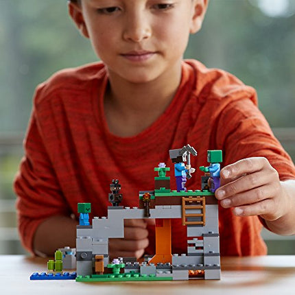 LEGO Minecraft The Zombie Cave 21141 Building Kit with Popular Minecraft Characters Steve and Zombie Figure, separate TNT Toy, Coal and more for Creative Play (241 Pieces)