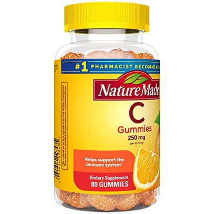 Nature Made Vitamin C 250 mg per serving, Dietary Supplement for Immune Support, 80 Count (Pack of 1), 40 Day Supply in India