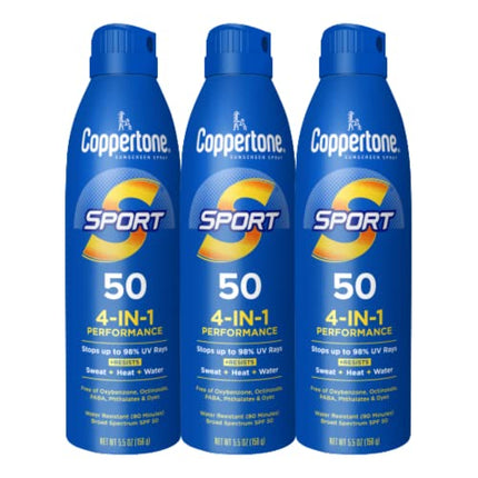 buy Coppertone SPORT Sunscreen Spray SPF 50, Water Resistant Spray Sunscreen, Broad Spectrum SPF 50 in India