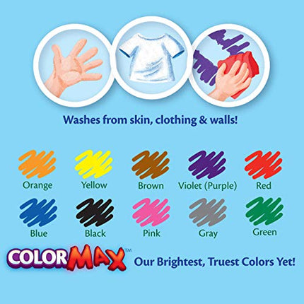 Crayola Ultra Clean Washable Markers, Broad Line, Classic Colors, 10 Count in India