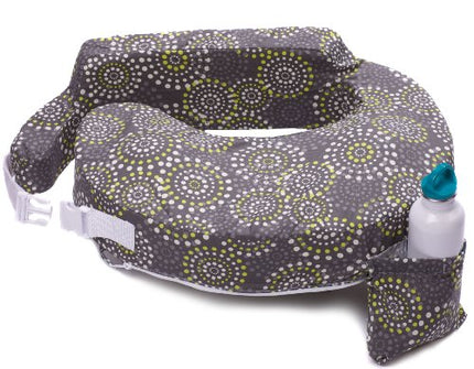 My Brest Friend Original Nursing Pillow for Breastfeeding, Nursing and Posture Support with Pocket and Removable Slipcover, Grey, Yellow Fireworks in India