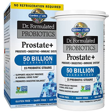 Garden of Life Dr. Formulated Probiotics Prostate+ - Acidophilus and Probiotic Supports Healthy Prostate and Digestive Balance - Gluten, Dairy, and Soy-Free - 60 Vegetarian Capsules in India