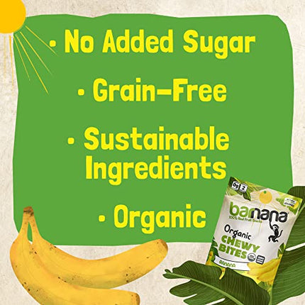 Barnana - Organic Chewy Banana Bites, Original, Chewy Banana Snack, Made With Real Fruit, High In Potassium, Kosher, USDA Organic, Paleo, Gluten-Free, Vegan (3.5 oz, 3-Pack)