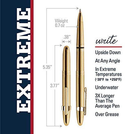 Buy Fisher Space Pen Bullet Pen - 400 Series - Lacquered Brass - Gift Boxed India