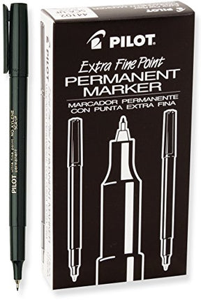 Buy PILOT Extra Fine Point Permanent Markers, Black Ink, 12-Pack (44102) in India India