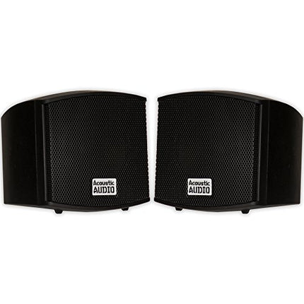 Buy Acoustic Audio AA321B Mountable Indoor Speakers 400 Watts Black Bookshelf Pair in India India