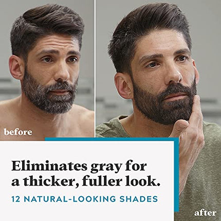 Just For Men Mustache & Beard, Beard Coloring for Gray Hair with Brush Included for Easy Application, With Biotin Aloe and Coconut Oil for Healthy Facial Hair - Rich Dark Brown, M-47 in India