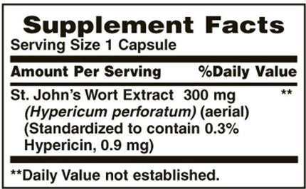 Nature's Bounty St. John's Wort Pills and Herbal Health Supplement, 300mg, 100 Capsules in India
