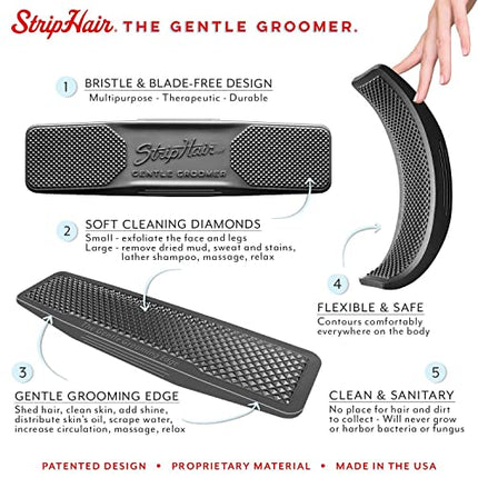 StripHair Gentle Groomer - Original for Horses Dogs 6-in-1 Shedding Grooming Massage in India