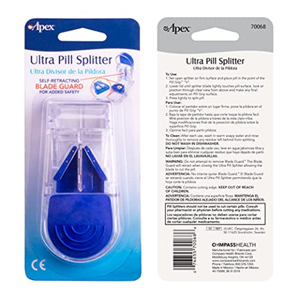 Buy Apex Ultra Pill Cutter - Pill Splitter With Retracting Blade Guard - For Cutting Small Pills in India