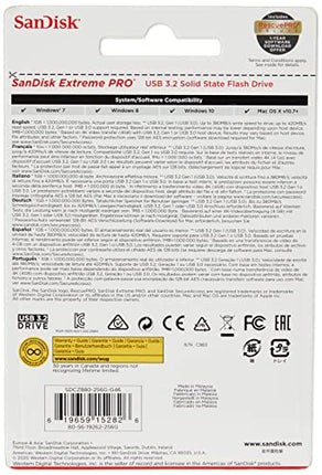 Buy SanDisk 256GB Extreme PRO USB 3.1 Solid State Flash Drive - SDCZ880-256G-G46, Black India