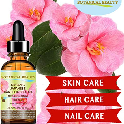 Japanese ORGANIC CAMELLIA Seed Oil. 100% Pure/Natural/Undiluted/Refined/Cold Pressed Carrier Oil. Rich antioxidant to revitalize and rejuvenate the hair, skin and nails. 0.5 Fl.oz-15ml. in India