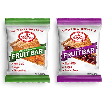 Buy Betty Lou's Fruit Bars Bundle | Apple Cinnamon Pack of 12 & Cherry Pack of 12 | Gluten Free, Veg. in India