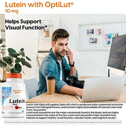 Buy Doctor's  Lutein with OptiLut Non-GMO, Vegan, Gluten Free, Soy Free, Eye Health, 20 mg, 120 Veggie Caps India