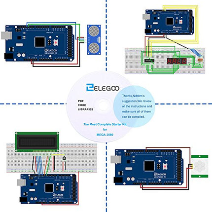 Buy ELEGOO Mega R3 Project The Most Complete Ultimate Starter Kit w/ TUTORIAL Compatible with Arduino IDE India