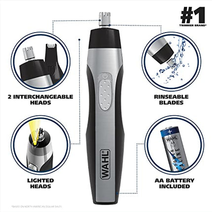 Buy Wahl Quick Style Lithium Ear Nose and Brow 2-in-1 Deluxe Lighted Trimmer (Black) India