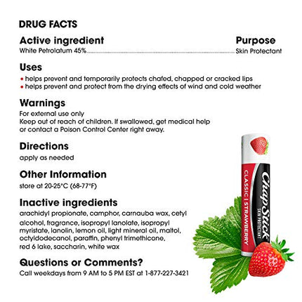 Buy ChapStick Classic Strawberry Lip Balm Tube, Lip Care and Lip Moisturizer - 0.15 Oz in India India