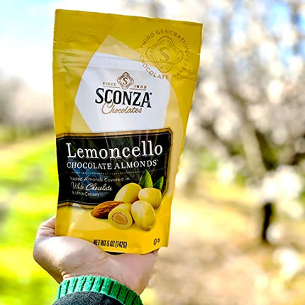 Buy Lemoncello Chocolate Covered Almonds - By Sconza - Roasted Almond Covered in White Chocolate and in India