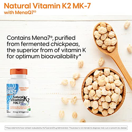 Buy Doctor's  Natural Vitamin K2 MenaQ7 Vegetable Capsules, 60-Count India