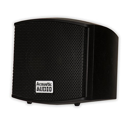 Acoustic Audio AA321B Mountable Indoor Speakers 400 Watts Black Bookshelf Pair