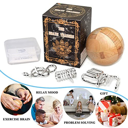 Buy KINGOU Wooden Puzzle Magic Ball Brain Teasers Toy Intelligence Game Sphere Puzzles for Adults/Kids India