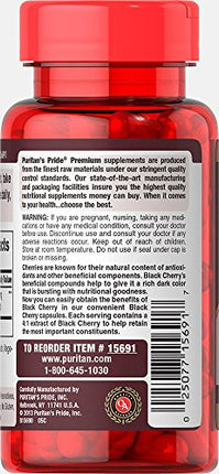 Puritan's Pride Black Cherry 1000 mg-100 Capsules in India