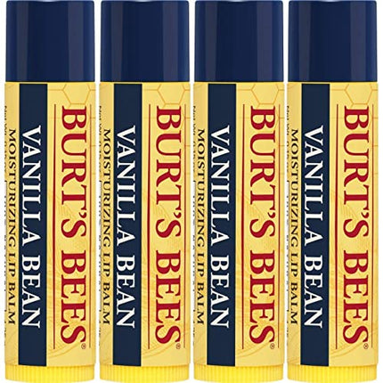 Burt's Bees 100% Natural Moisturizing Lip Balm, Vanilla Bean - 4 Tubes in India