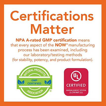 Certification matter of NOW Foods