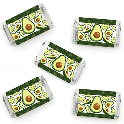 Big Dot of Happiness Hello Avocado - Mini Candy Bar Wrapper Stickers - Fiesta Party Small Favors - 40 Count